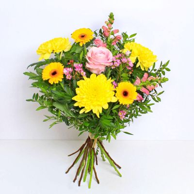 Our Josie happens to be a beautiful, bright and cheerful bouquet. Featuring Antirhinum, Germini, Chrysanthemum and Roses, this bunch is a   reminder of the happy days with our loved ones. 